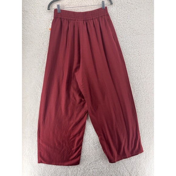 Compagnie Internationale Express Pants Women's Large Wide Leg 90s Y2K Red NWT - Picture 12 of 12